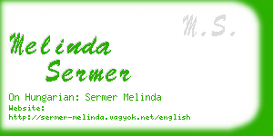 melinda sermer business card